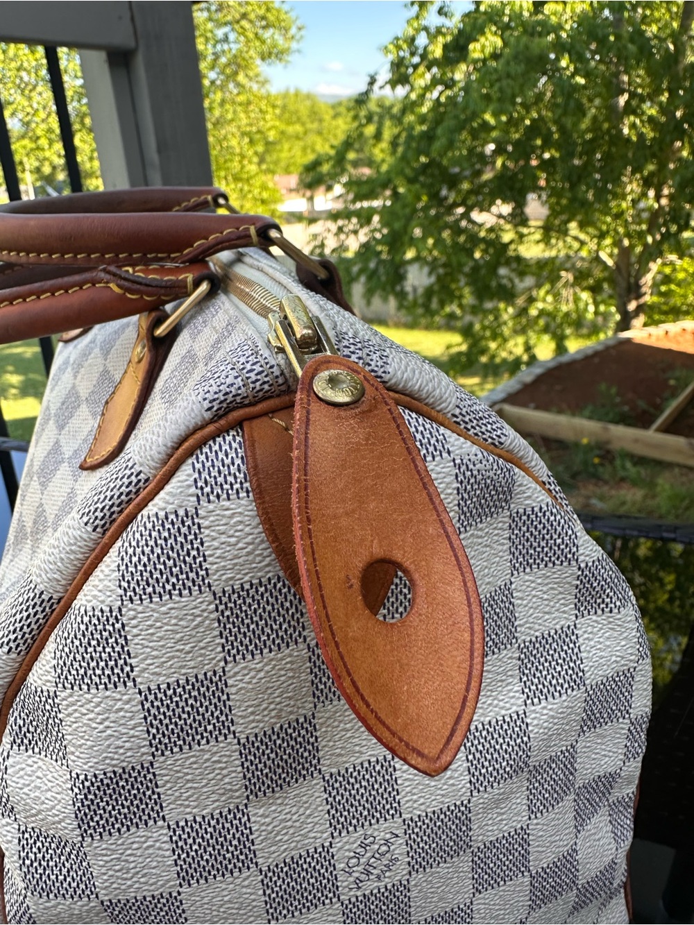 Louis Vuitton Speedy 30 in Azure Damier - Picture 4 of 11